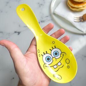 Nickelodeon Spongebob Squarepants Fun Yellow Home Kitchen Spoon Rest Holder
